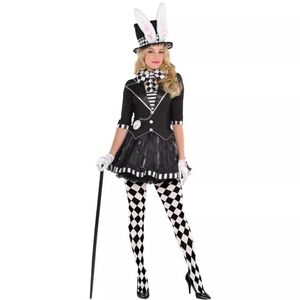 NEW HALLOWEEN DARK MAD HATTER COSTUME